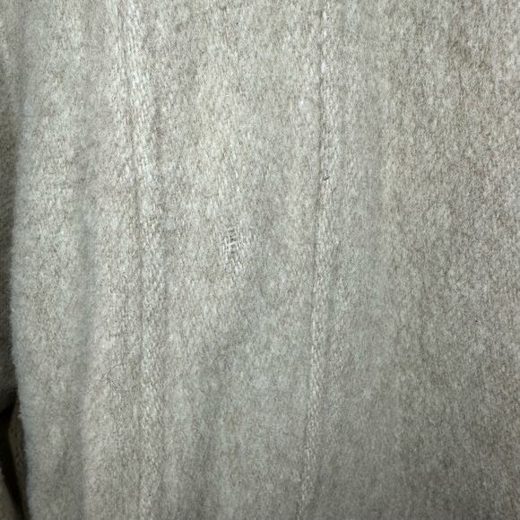 Cabin Creek Vintage Oatmeal Cream Wool Blend Classic Lined Pea Coat Size 14 - Picture 4 of 10